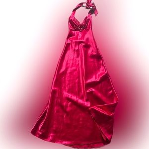 Vintage Jessica McClintock Gunne Sax Satin Red evening gown prom dress size 3